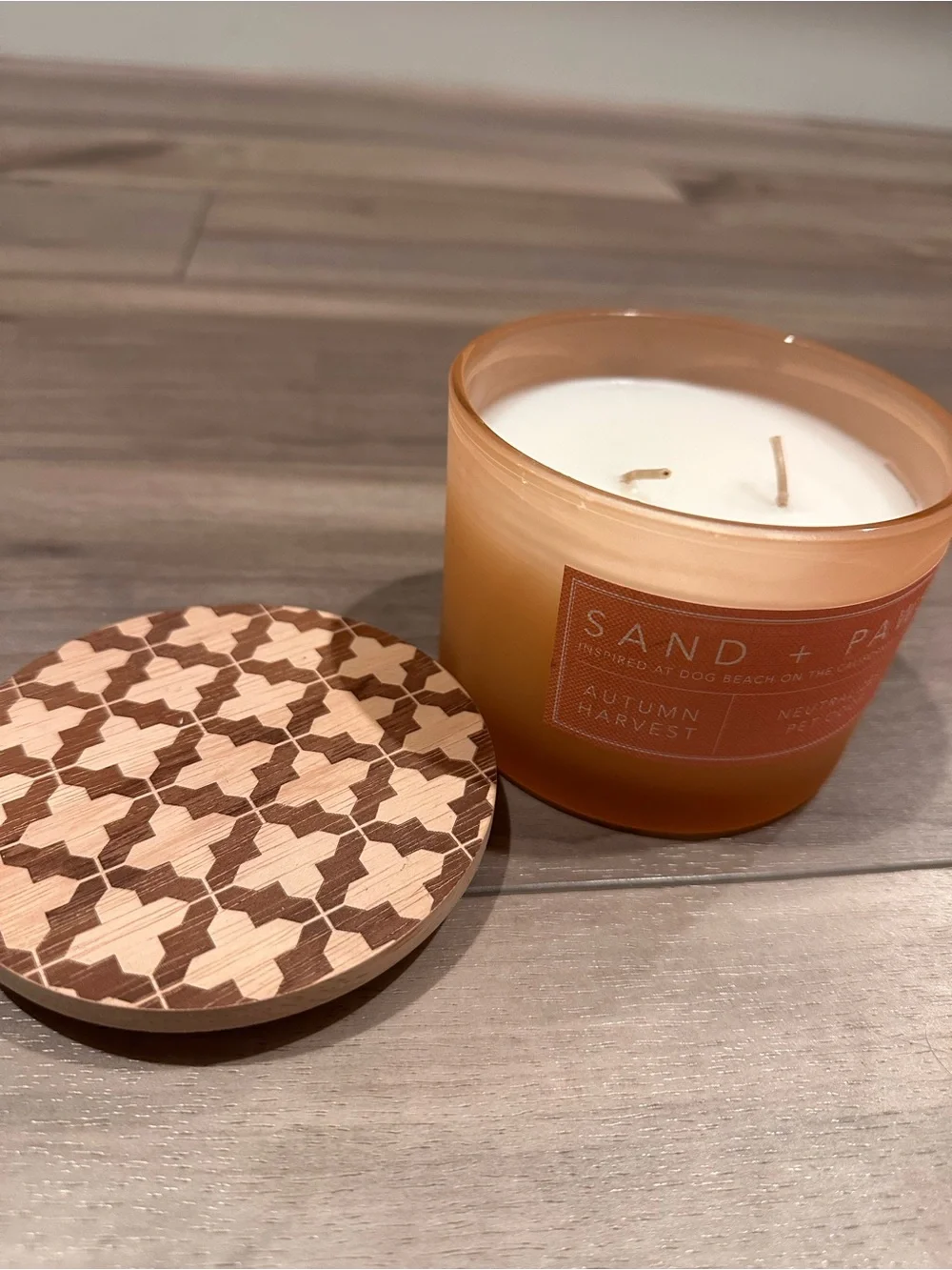 Autumn Harvest Orange Glass Candles sand + paws 🐾 autumn harvest 🍁